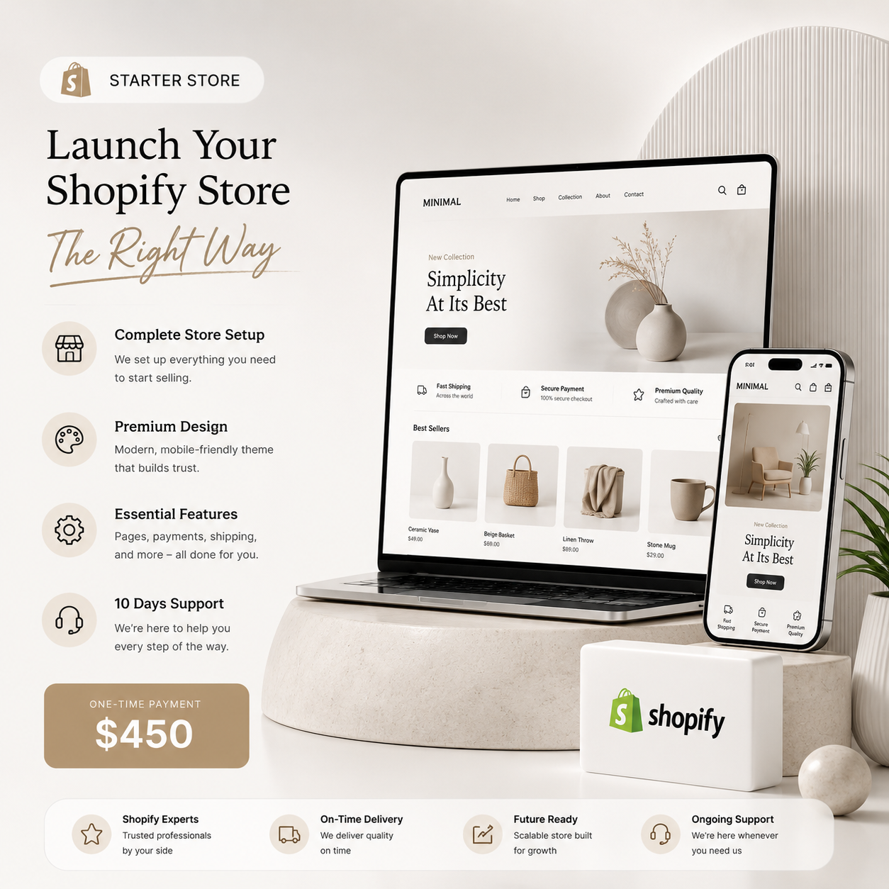 Starter Shopify Store Setup | Professional Shopify Store Design &amp; Development